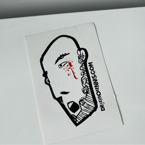 Death to Tennis hand drawn design sticker pack - Picture 3 of 8